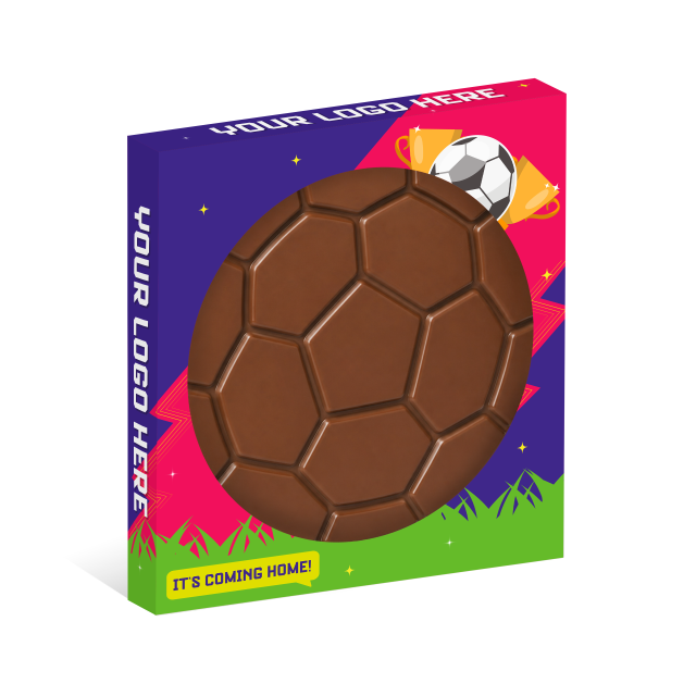 Matchday Treats – Eco Window Box – Milk Chocolate Disc – 100mm