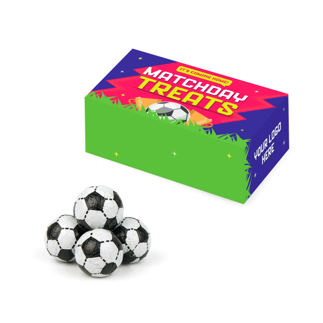 Matchday Treats – Eco Maxi Box – Chocolate Footballs