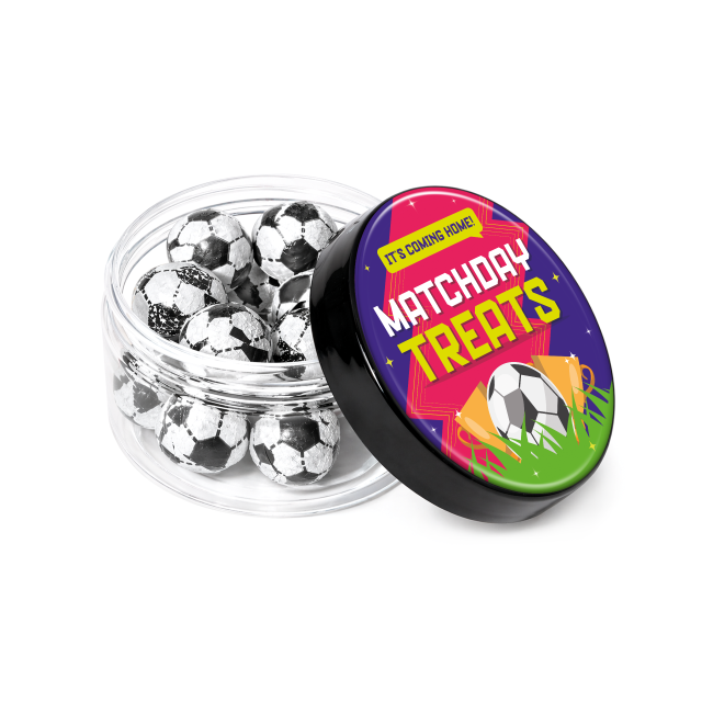 Matchday Treats – Screw Top Jar – Chocolate Footballs