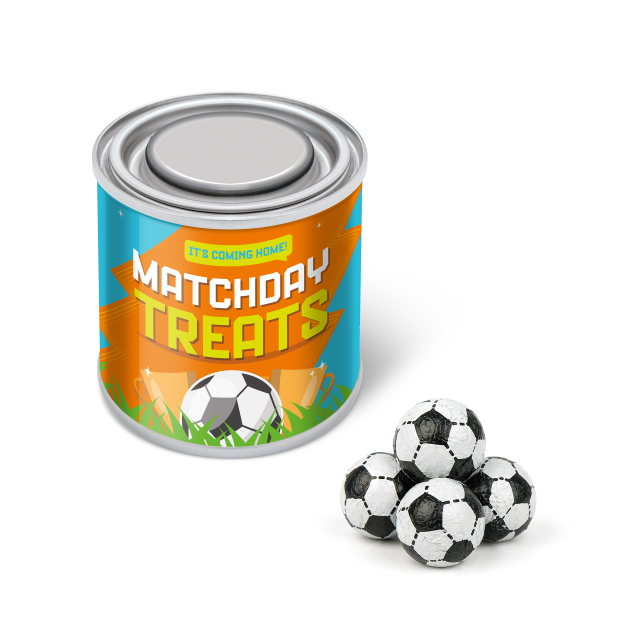 Matchday Treats – Small Paint Tin – Chocolate Footballs