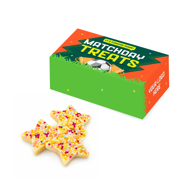 Matchday Treats – Eco Maxi Box – White Choc Jazzie Stars